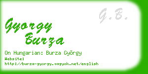 gyorgy burza business card